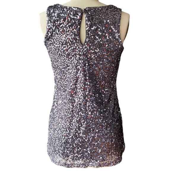 Gray Sequin Short Sleeveless Mini Dress by PINK COLLECTION ~ Women's Size LARGE - Picture 2 of 7